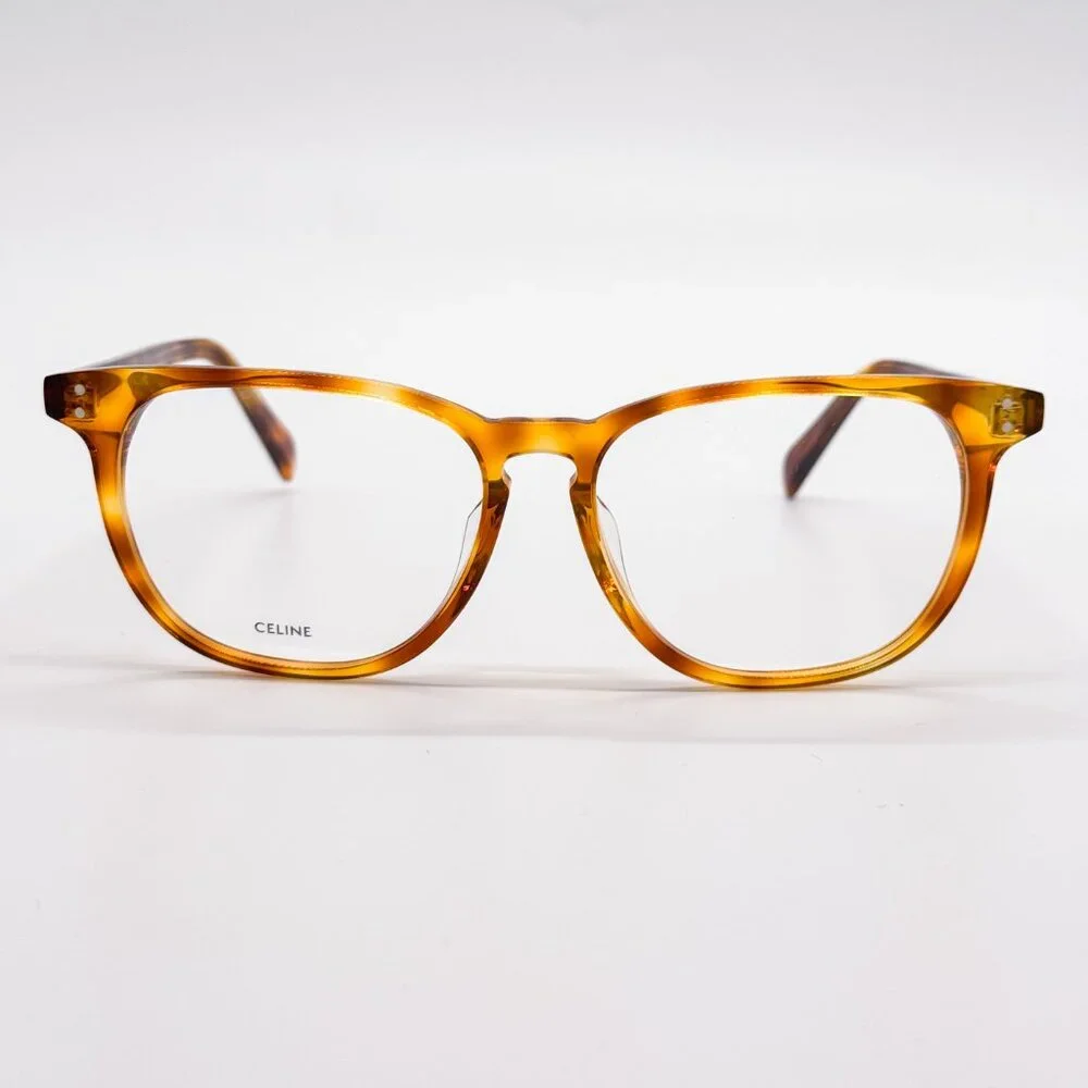 NEW CELINE CL50046F 053 EYEGLASSES WOMEN HAVANA SQUARE EYEWEAR CELINE